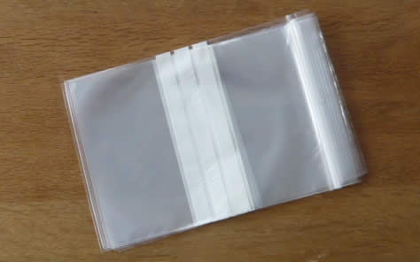 Sachets avec plage d’écriture